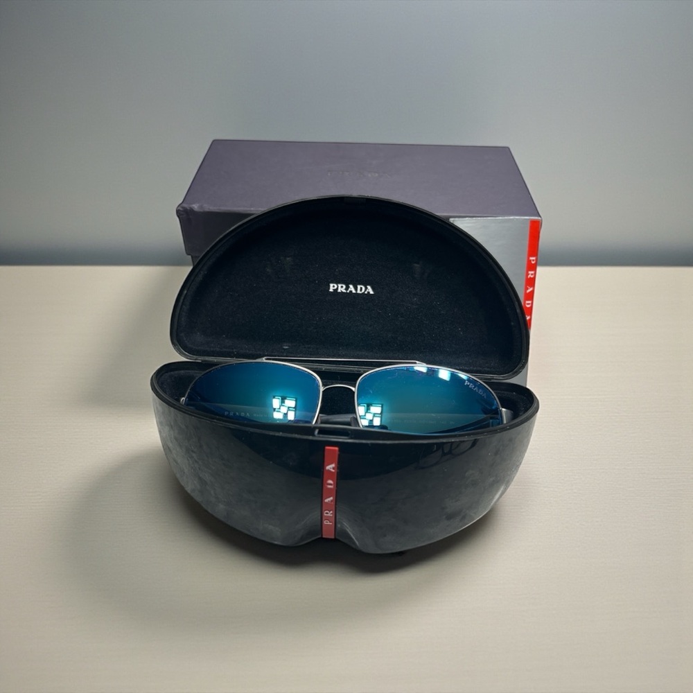 Authentic Prada Sunglasses with Blue Lenses - Picture 5 of 5